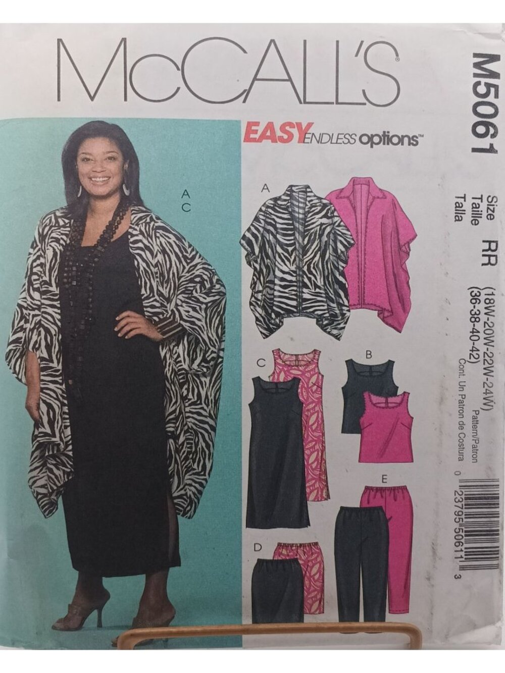 UNCUT McCalls M5061 Womens Unlined Jacket Top Dress Skirt And Pants Sewing Patte